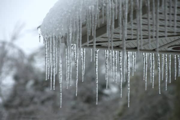 Icicles Hanging Off A Roof