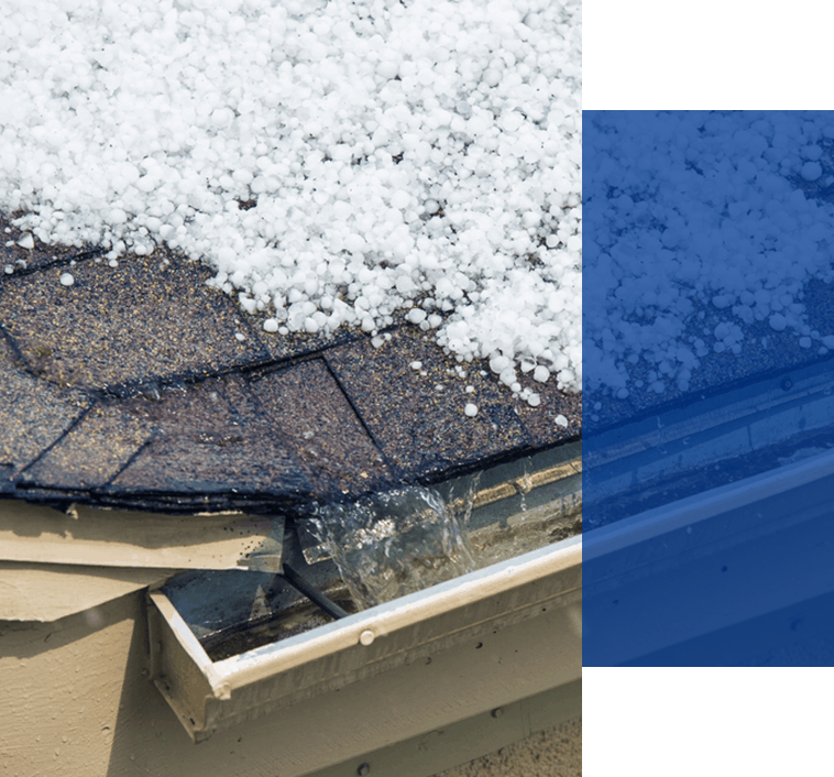 Hail Covering a Roof