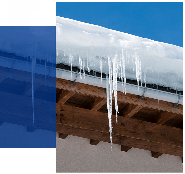 icicles hanging from a roof