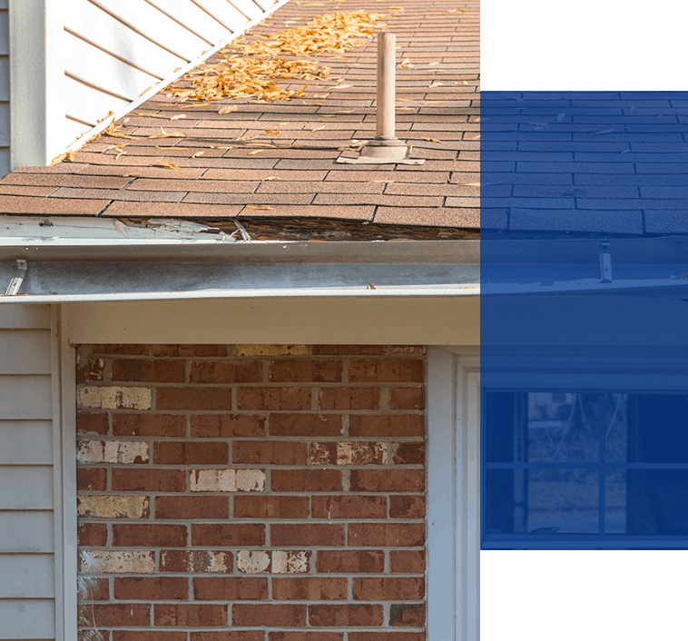 roof starting to experience wood rot