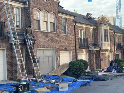 New townhouse roof