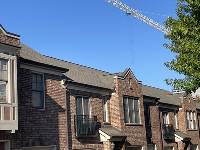 New townhouse roof