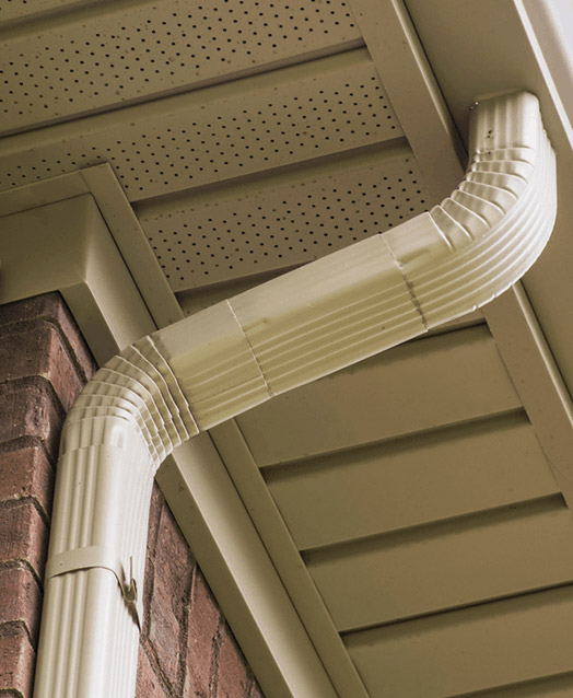 White Gutter on House